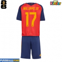 Spanien Nico Williams #17 Heimtrikotsatz Kinder WM 2026 Kurzarm (+ Kurze Hosen)